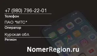 Кто звонил с 9807962201 - регион и оператор